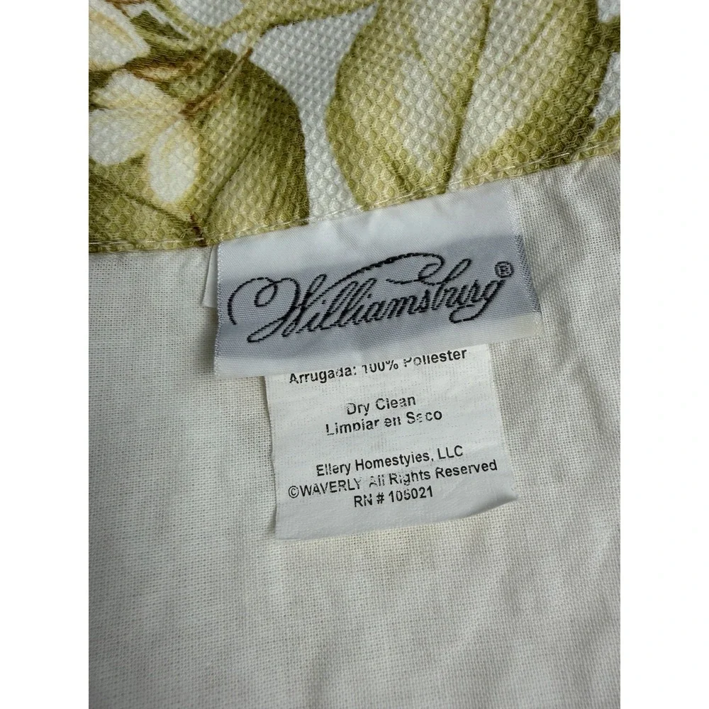 Williamsburg Waverly Valances Magnolia & Dogwood Lined Taffeta Gingham Trim (3)